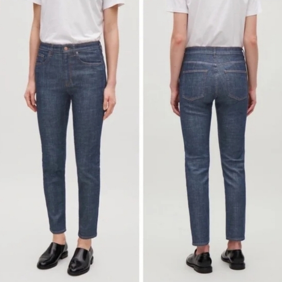 COS Denim - Cos Jeans Women's High Rise Skinny Cropped Leg Color Blue Size 32